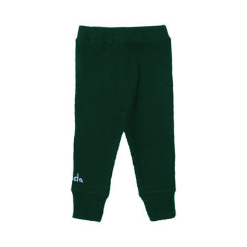 DARK GREEN PANDA PRINTED THERMAL TROUSER PAJAMA